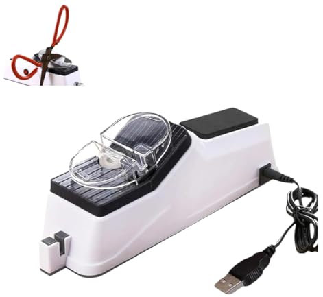 ZXSFDFNE Electric knife sharpener, USB rechargeable electric knife sharpener, professional double-sided knife sharpener, multi-function double-sided portable knife sharpener