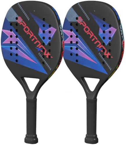 SPORTNOW Pickleball Paddles Set Schläger Set Kohlefaser Oberfläche Tasche | Mit 2 Schlägern, Rutschfest Griff, Paddelschläger für Indoor & Outdoor, Anfänger Freizeitspieler