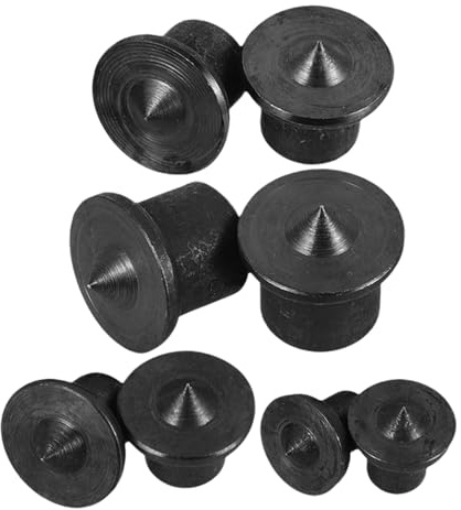 Outil de Perçage pour Chevilles 8 Pièces 6, 8, 10, 12mm Noir | Acier au Carbone, pour Menuiserie et Bricolage, Repérage Précis des Trous de Perçage