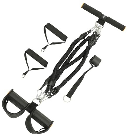 POPETPOP Corde de Tension Pédale Élastique Multifonction avec Boucle Renforcée et Protection Antidérapante pour Musculation et Fitness Intérieur