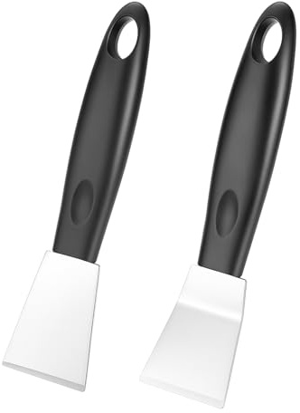 LIQWEI 2Pcs Metal Scraper, Professional 3D Print Printing Scraper, Scrappers for Cleaning Metal Small Grill Scrapers, Straight Head Scraping Tools for Model Removal, Kitchen Cleaning