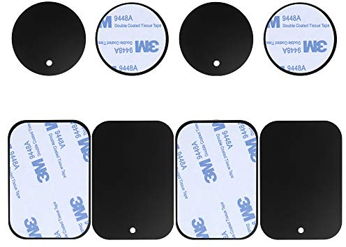 D.SKING Paquete de 8 placas de metal de repuesto para soporte de teléfono de coche, placas de hierro para kits de montaje en coche