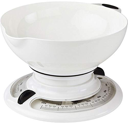New 3Kg Retro Kitchen Scale - Weighing Cooking Food | Weight, Kg, Round Bowl | Mechanical | Wet And Dry Food Weighing Scale | Compact & Durable