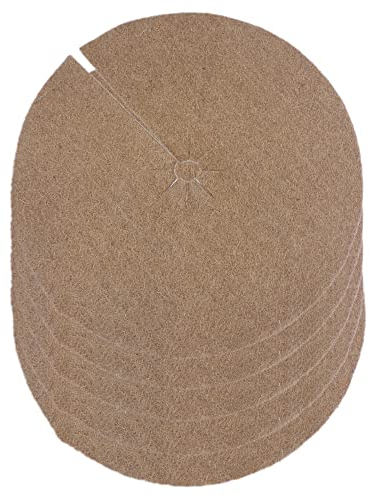 Novatool 5X Baumscheibe-Winterschutz Ø 50cm Kokos-Scheibe für Topf-Pflanze Kübelabdeckung Winterschutz Frost Pflanze Abdeck-Matte Mulch Frostschutz-Haube