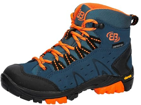 Brütting, Mount Bona High Kids, Scarpe da Arrampicata Alta, Unisex - Bambini e ragazzi, Arancione Petrolio, 39 EU