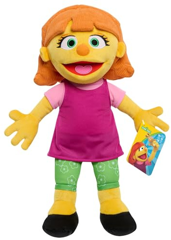 Just Play Sesame Street Big Hugs 18-inch Large Plush Julia Doll, Soft Fabric, Pretend Play, Kids Toys for Ages 18 Month