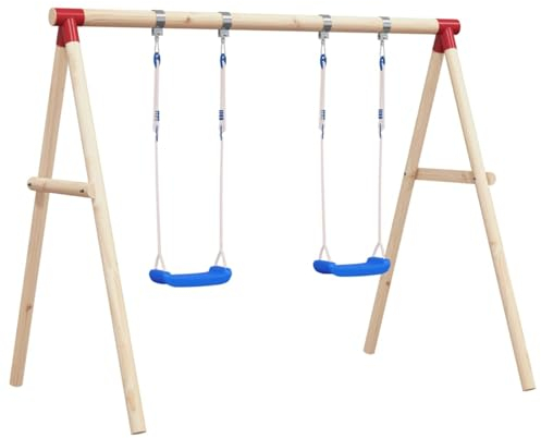 GuyAna Schaukelsitze mit Seilen 2 STK. Blau 38x16 cm Polyethene Schaukel FüR Erwachsene