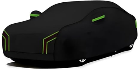 générique Bache Voiture Exterieur Compatible avec Porsche Taycan Cross Turismo 2019-2026，Étanche Respirante Bâche de Voiture Protection Intérieure Extérieure Tout Temps(Black Green)