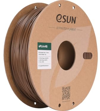 eSUN PLA+ Filament 1.75mm, PLA+HS Hochgeschwindigkeitsdruck 3D Drucker Filament Maßgenauigkeit +/- 0.03mm, 1KG Spule (2.2 LBS) Speedy PLA Plus Filament für High Speed Drucker,Braun