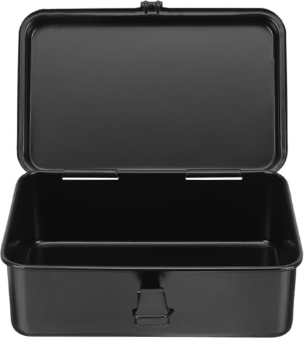 Lot de 1 boîtes à outils en métal pour outils automobiles, boîte à outils en tôle de fer, boîte de rangement verrouillable pour outils de réparation