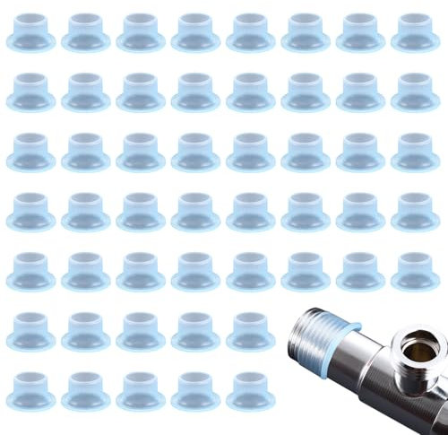 NEERIX Faucet - Set di 50 guarnizioni in silicone per rubinetto, interfaccia universale a 4 punti, per tubi del rubinetto e valvole dell'acqua (traslucido)