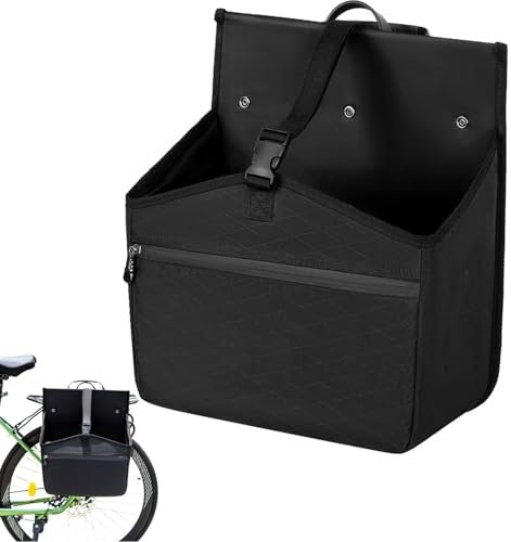 Misaakoeq Fahrrad-Gepäckträgertasche, Fahrrad-Satteltaschen | Fahrrad-Kofferraumtasche | Stabile Fahrrad-Kofferraumtasche, Einkaufstaschen zum Radfahren, verstellbare Fahrrad-Satteltaschen für den
