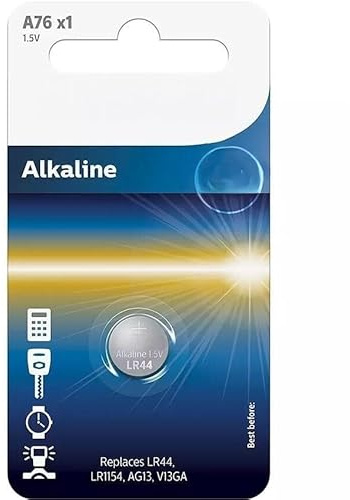 Pile Bouton alcaline A76/01B, unité individuelle, idéale pour Les appareils compacts. Parfaite pour Les Gadgets nécessitant Une énergie Efficace et Durable dans Une Petite Taille.