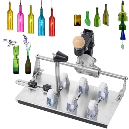Weinflaschenschneider, Glasflaschenschneider-Set, Glasflaschenschneider-Set, Glasflaschenschneider für alle Formen, Flaschenschneider, Glasschneider-Set, rund und quadratisch
