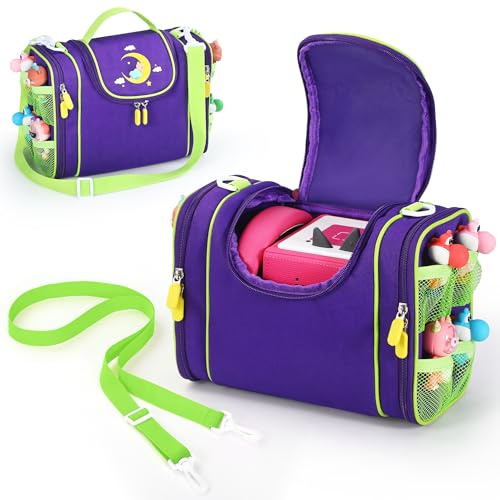Seracle Tasche Hülle für toniebox 2/1 Tonie und Tonies Figur, Kopfhörer, Ladestation und Sonstiges Zubehör (Lila)
