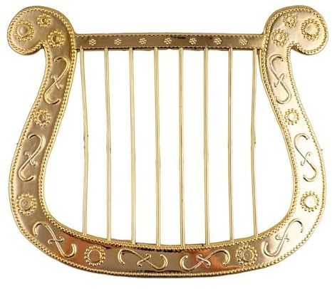 Harfe, Gold, ca. 25 x 30 cm