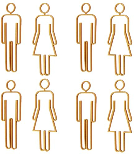 SUPERFINDINGS 8Pcs Bathroom Door Signs Acrylic Adhesive Men and Women Signs with Stickers Women & Men Toilet Sign Restroom Signs for Home Decor Office Shop,Gold