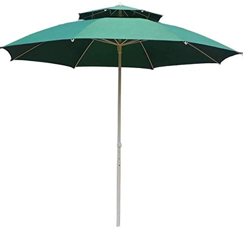 CAFIEDR Parasol de Jardin extérieur 2,2 m à Double Toit, Parasol de marché pour Balcon, terrasse, pêche, Jardin - Protection UV étanche