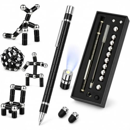 Magnetic Fidget Pen Gifts for Men From Daughter Son, Cool Gadgets for Teenage Boys Fun School Supplies & Desk Toy (Black)