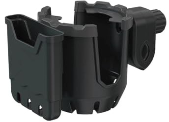 QUXVUIS Cochecito de bebé Universal 2 en 1, portavasos Antideslizante, Bicicletas eléctricas, Botella de Bicicleta Carretera, Soporte para teléfono móvil, Negro