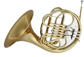 Professionelles Einreihiges Waldhorn Dreistimmiges Französisches Instrument In F Mit Hornkasten