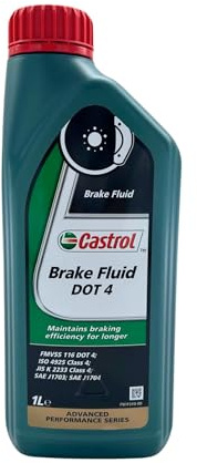 LUBRIALPHA - Olio Freni Auto | Fluido Sintetico DOT4 | Protezione Alta Temperatura | Anticorrosione | Riduzione Vapour Lock | Compatibile con Sistemi Frenanti, Sintetico, 2x1L