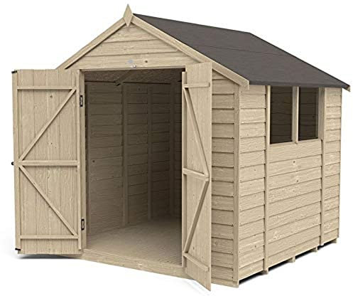 Forest Garden 4LIFE Apex Shed 7x7 - Double Door - 2 Window
