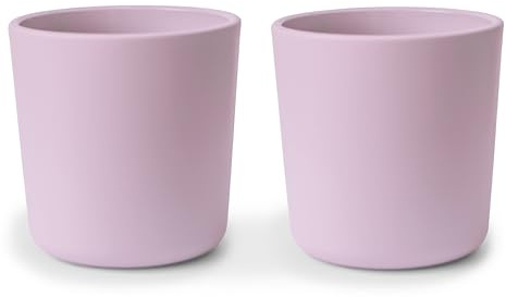 mushie Set med 2 barnmuggar, tillverkade i Danmark, BPA-fri och diskmaskinssäker, säker utrustning för förstagångsutrustning, hög kvalitet och hållbar utrustning för småbarn