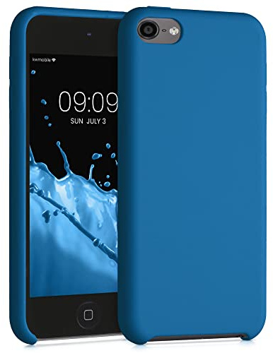 kwmobile Schutzhülle kompatibel mit Apple iPod Touch 6G / 7G (6. und 7.Generation) - Hülle Silikon gummiert - Cover Case in Blue Reef