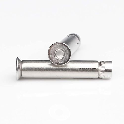 Cfty Metallschraube M8 Allen Senkkopf-Implosion-Erweiterungsschraube Schrauben Shex-Buchse Flachkopfschraube Edelstahlbolzen 50mm-100mm Länge (3 stücke)(M8x60mm)