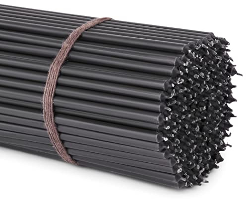 NKlaus Stabkerzen Höhe: 290 mm, 29cm, 290 mm, 5mm, 9,5 mm, 0,2mm, 100 Stück | Tropffrei; Paraffinwachs; Gewicht: 1700 G; Durchmesser: 9,5 mm; Schwarz