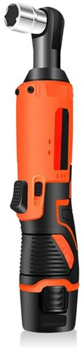 HDHXT Cordless Elettrico Cricchetto Kit Chiave Inglese, 3/8 450N.M Cricchetto Elettrico L, Compatto Cricchetto Elettrico Set di Chiavi Inglesi con Carica Veloce Batteria 12 Bussole (Color : C)