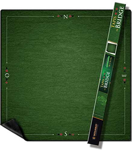 WOGAMAT Officiel - Tapis Bridge 78 X 78 Cm - Professionnel Et Luxe – Neoprene Epais Antiderapant sur Tout Type De Surface –Glisse des Cartes Parfaite - s'adapte sur Tables de Bridge