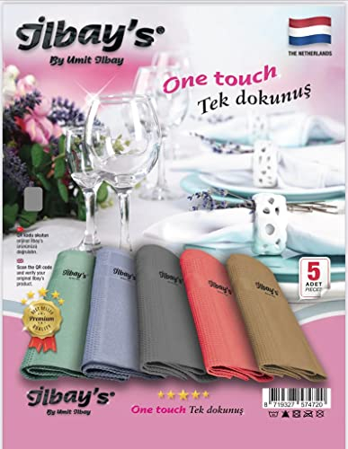 ilbay's Chiffons de Nettoyage hautement absorbants [Pack de 5] - Nettoyage sans Traces et sans Produit de Nettoyage pour la Voiture, la Cuisine, la Salle de Bain et Plus, Dimensions 40x60 cm