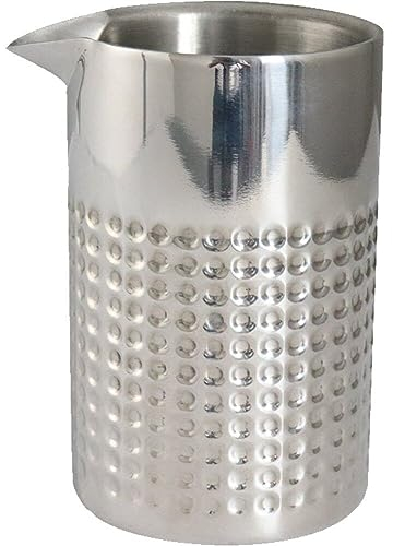Fopytu Edelstahl-mischglas, Cocktail-mischglas Doppelwand Blütenbecher Bar Kaffeewerkzeug Für Home Bar Barkeeper 580ml