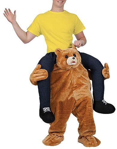 Oktoberfest Kostüm Erwachsene Herren Lustig Fahrt auf Maskottchen Kostüm für Oktober Karneval Lagerfeuer Halloween Weihnachten Party (Teddy Bear, Einheitsgröße)