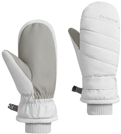 Yiiannda Ski Fäustlinge, Winter Snowboard Fäustlinge Handschuhe Wasserdicht Schneehandschuhe Baumwolle Fäustlinge für Outdoor-Aktivitäten Herren Damen