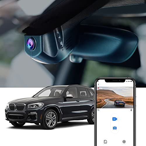 Fitcamx Dashcam Vorne Hinten 2160P+1080P Passend für BMW 1 2 3 4 5 6 7er X1 X2 X3 X4 X5 X6 F Chassis (Modell B), Dashcam 4K UHD Video WiFi, OEM BMW Zubehör, G-Sensor, Loop-Aufnahme, WDR, 128GB Karte