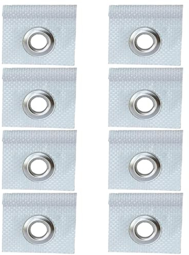Etomvoop 8 Stück Vorzelt-Paspelösen für Kederschiene 8 mm Silber Camping Öse Kederband Markisenaufhänger Haken für Wohnmobil Wohnwagen & Wohnmobil