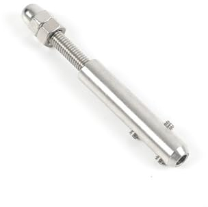 WANGBINGXING Drahtseilklemme 32 Stück Handschraubenklemme 5/32 Drahtseil 4 mm Gewindebolzen Spannung Endbeschlag Sechskantschraube for Treppendeckpfosten mit festem Werkzeug Seilklemme