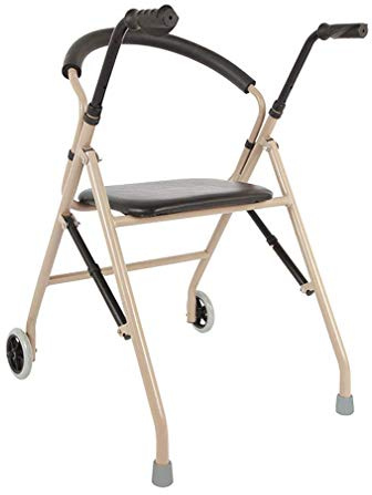 Gehhilfe, zusammenklappbarer Rollator mit 2 Rädern, Trolley mit gepolstertem Sitz, Gehgestell, Roll-Transportstuhl, Mobilitätshilfe, Krücke für ältere Menschen mit Behinderung „It's so Kind of Yo