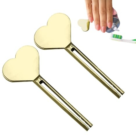 Toothpaste Roller Squeezer, 2 Toothpaste Tube Squeeze Key, Stainless Steel Tube Paint Squeeze Gadgets, Toothpaste Dispenser Squeezer For Hair Color Dye, Hand Cream
