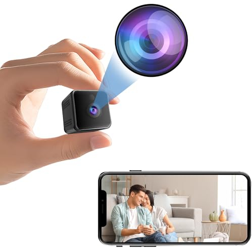 OBEST Mini Kamera 1080P HD WLAN Überwachungskamera Live Übertragung Handy APP, Kompakt Akku-betrieben WiFi-Konnektivität mit Bewegungsmelder und Nachtsicht, für Startseite Büro Sicherheit