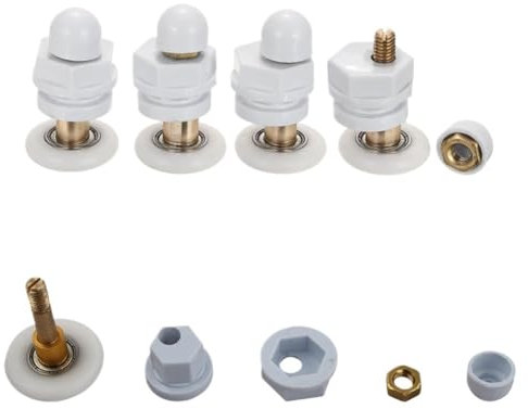 WANGSHAOWEI Roulette Douche roulettes for Portes de Douche 15-17 Trous de 4 à 8 mm Portes en Verre Type à dégagement Rapide Enceintes de cabines à Vapeur Roulette Porte Coulissante Douche(25mm)