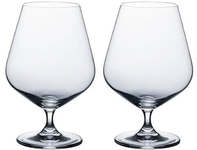 Ravenhead Kings - Set di 2 bicchieri da brandy da 630 ml, eleganti bicchieri da brandy e cognac da 63 cl, per sala da pranzo e intrattenimento, resistenti e lavabili in lavastoviglie