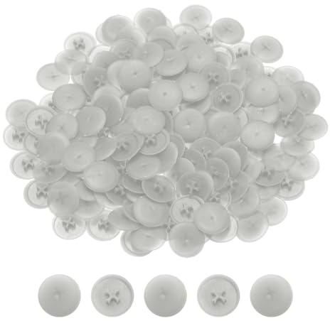 sourcing map Screw Cap Covers, 158Pcs 17mm - Plastic Self-lock Nut Screw Cap, Screw Decoration Cover for Phillips Cam Fitting Nut Self-tapping Screw, Light Gray