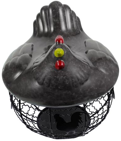 DECHOUS Multipurpose Wire Basket Storage Iron Art Container for Fruits Eggs Snacks Grey Waterprint