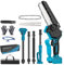 Podadora inalámbrica para Makita batería de 18 V, 6/8 pulgadas, sin escobillas, barra telescópica de 2 m, cabezal de motor inclinable 180°, velocidad de corte de 8 m/s (sin batería) (motosierra)