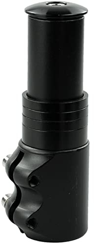 Adattatore per Manubrio della Bicicletta, Prolunga Manubrio Bici, Prolunga Forcella per Bicicletta, in Alluminio, Nero, 28,6 mm, 124 mm, per Bicicletta, Adattatore, Attacco Ahead Regolabile