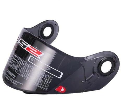 Moto Visière de Casque de Moto Rabattable LS2 FF370, Compatible avec Les Casques LS2 FF394 FF325 (FF370 Gold)(Ff370 Smoke)